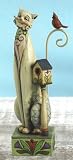 Jim Shore Cat with Birdhouse Figurine