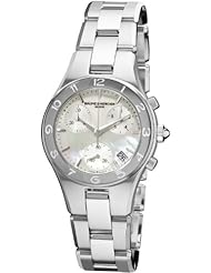 Watch: Baume & Mercier Womens Linea Chronograph White MOP Dial Stainless Steel - Baume & Mercier
