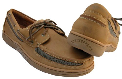 NEW $160+ Tommy Bahama Mens Boat Shoes Brown Loafers