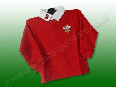 Wales Welsh Baby Traditional Rugby Shirt (6-12 months) Wales Welsh Baby Traditional Rugby Shirt (6-12 months)
