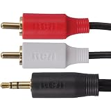 Brand New 3.5Mm To 2 Rca Plugs Y-Adapter, 3 Ft