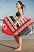 Surfster S3 Limited Inflatable Bodyboard / Boogie Board (Red) with a Pump, leash and sling bag