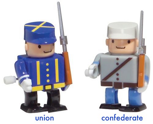 CIVIL WAR SOLDIER Wind Up Toy - Arms, Legs & Heads Move!