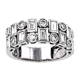 Ladies 2 Row Round and Baguette Diamond Ring