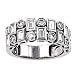 Ladies 2 Row Round and Baguette Diamond Ring