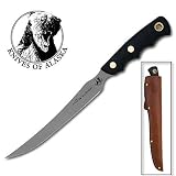 Review Knives of Alaska  / Steelheader, Black Suregrip, Leather Sheath
