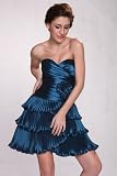 #1339 Strapless Short Homecoming Prom Cocktail Dress