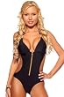 Sexy Halter Monokini Open Back Zipper Bikini Swimsuit