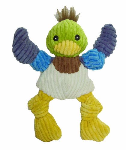 More image HuggleHounds Knotties Duck Dog Toy - Mini