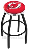 New Jersey Devils 30 inch Swivel Bar Stool with Chrome Accent Ring