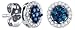 Beautiful White Gold Blue and White Diamond Earrings ** SPECIAL **