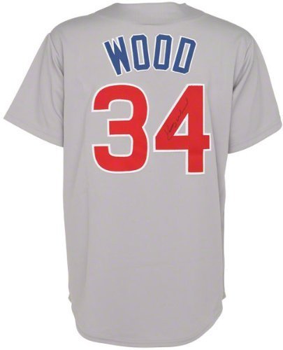 Kerry Wood Chicago Cubs Autographed Grey Road Majestic Replica Jersey
