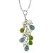 Sterling Silver Freshwater Cultured Pearl with Semi Precious Stones Pendant Necklace