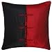 Decorative Handmade Silky Red & Black Chinese Hand-knotted Ties Cushion Cover / Pillow Sham