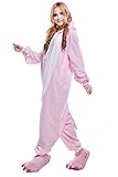 Newcosplay Polar Fleece Onesies Pajamas (M, Pink Pig)
