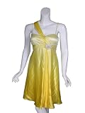 MARC BOUWER GLAMIT Silk Strap Dress in Yellow