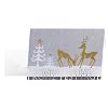 Sigel DS398 Weihnachts-Karten "Deer" (inkl. Briefumschl�ge), mit Gold-/Silberpr�gung, Glanzkarton 220 g + Einlageblatt (Ink/Laser/Copy), DIN A6, 10 St�ck