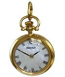 Bernex Swiss Made Gold Plate Ladies Pendant Watch + Chain(Open Face Polished)