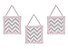 Sweet Jojo Designs Pink and Gray Chevron Zig Zag Wall Hanging Accessories