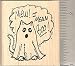 Mew Boo! Trick or Treat Cat Rubber Stamp - Wood Mounted