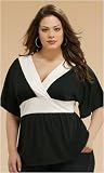 Plus Size Truffle Colorblock Tunic