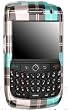 NEW Burbbery Checkbox Checkered Blue with Silver Snap-On Cover Case Cell Phone Protector for Blackberry 8900 Curve Javelin