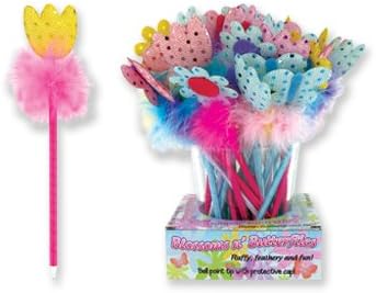 36pc Spring Sequin Furry Bobble Pens w/ Display Wholesale