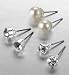 3 Pack Assorted Stud Earrings