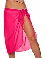 Luxury Divas Knee Length Georgette Sarong Beach Wrap