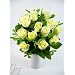 Artificial Silk Flower 18 Heads Rose Bud Bush (Cream) from GT Decorations