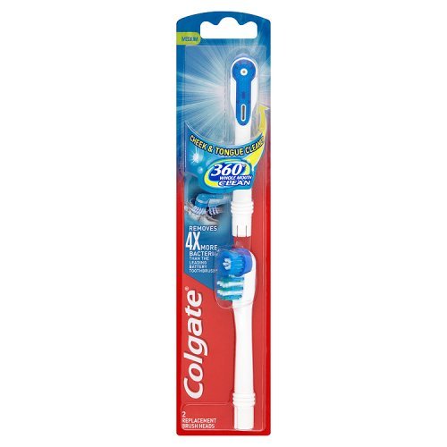 Colgate 360 Battery Toothbrush Replacement Heads, 2 Heads eBay
