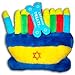 Copa Judaica Chewish Treat Hannukkah Menorah Squeaker Plush Dog Toy, 6 by 5 by 2.5-Inch, Multicolor, Large Breeds