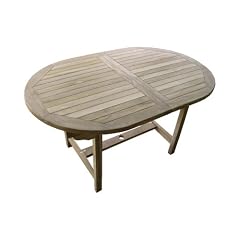 Ambientehome 62814 Teak-Ausziehtisch, oval, ca. 140 / 200 x 75 x 90cm, Teak