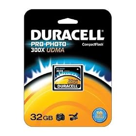Quality HS32GB Compact Flash UDMA-300X By Duracell Flash