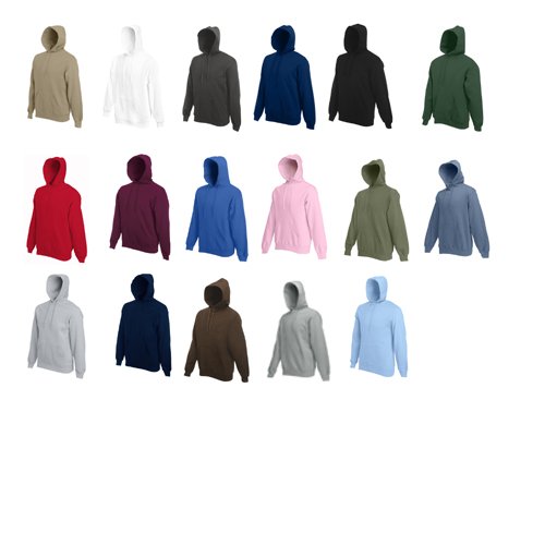 Hooded Sweat von Fruit of the Loom S M L XL XXL XXL verschiedene Farben