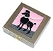 poodle22 - Black Poodle Pill Box Large
