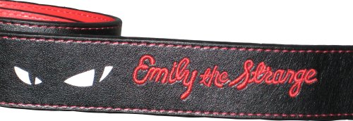 Emily the Strange Juniors Cat Eyes Black Leather Belt