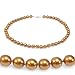 Genuine Swarovski Crystal Pearl Necklace - Copper - 8mm