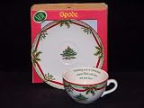 Spode Cup & Saucer Christmas Tree Sentiment 7.5