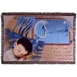Boy's Bedtime Prayer Throw Blanket