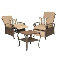 Big Sale Lake Como Combo: Two Patio Recliners and Side Table by La-Z-Boy Outdoor
