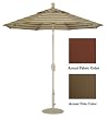 9' Crank Tilt Patio Market Umbrella - Bronze: Henna