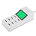 Vorosy@ 8-port Smart USB Desktop Charger Station with 2.4a Output Each Port - For Apple Ipad, Iphone, Samsung Smartphone, Tablet, Htc, Lg and More ,With Green LED Display - Displays Voltage,white (8-port Usb)