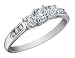Diamond Ring 1/2 Carat (ctw) in 10K White Gold - IGI CERTIFIED