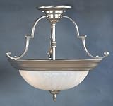 Alabaster Melon Semi-Flush, Quoizel AL1375ES