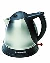 Toastess TJK-55 Silhouette 1500-Watt Stainless-Steel Cordless Electric Kettle