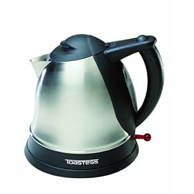 Toastess TJK-55 Silhouette 1500-Watt Stainless-Steel Cordless Electric Kettle
