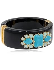 kate spade new york "Garden Path" Gold Colored Thick Hinged Bangle Bracelet, 2.25"