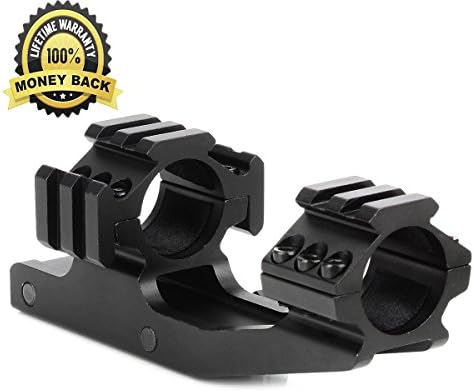 Tworld Tactical 1 inch/(30mm) Cantilever Weaver Forward Reach Flat Top Dual Ring Scope Mount for Leupold, Nikon,Vortex , Burris and Other Scopes, ar-pepr Outdoors (Black)