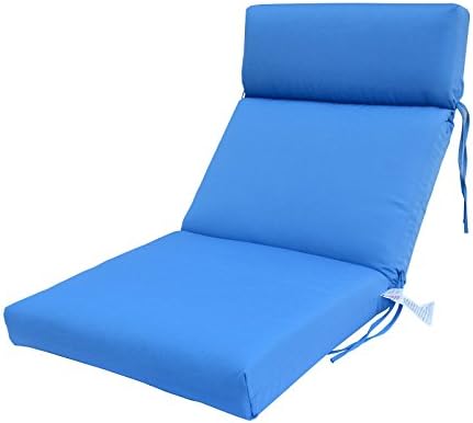 UBOYS Living Sunbrella Indoor Outdoor High Back Chair Cushions, Blue